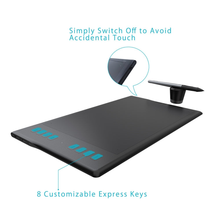 HUION Inspiroy Series Q11K 5080LPI Professional Art USB Graphics Drawing Tablet for Windows / Mac OS, with Digital Pen