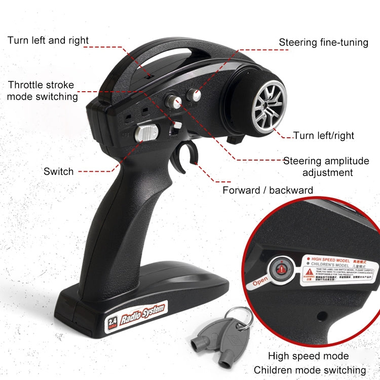 FY-08 Brushless Version 2.4G Remote Control Off-road Vehicle 1:12 Four-wheel Drive Short Truck High-speed Remote Control Car, EU Plug (Orange)