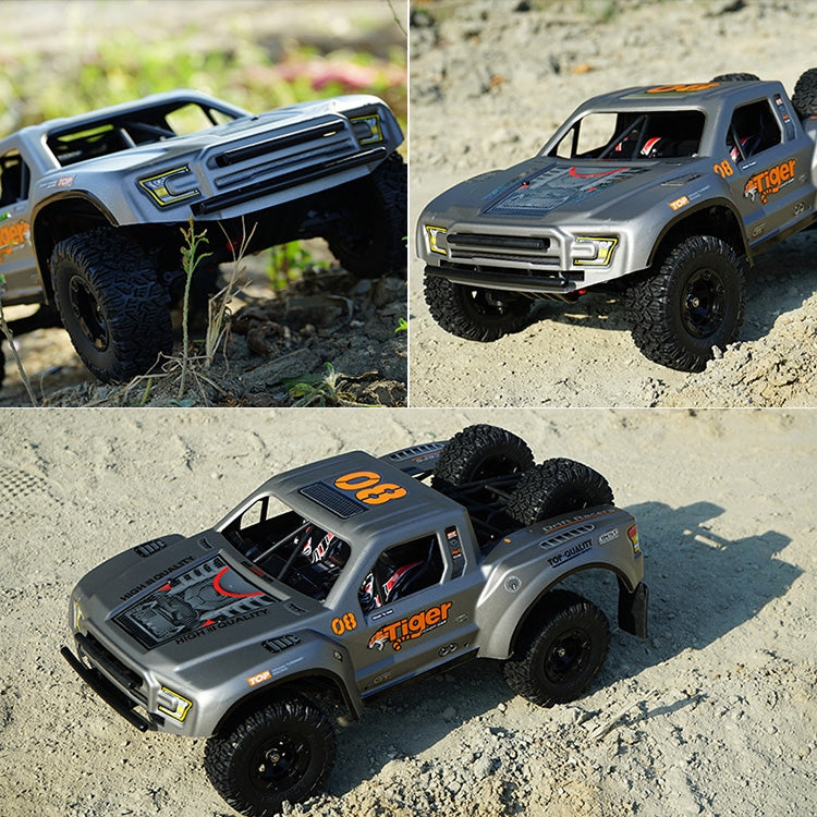FY-08 Brushless Version 2.4G Remote Control Off-road Vehicle 1:12 Four-wheel Drive Short Truck High-speed Remote Control Car, EU Plug (Grey)