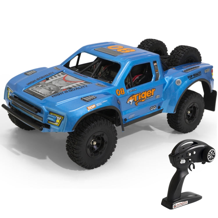 FY-08 Brushless Version 2.4G Remote Control Off-road Vehicle 1:12 Four-wheel Drive Short Truck High-speed Remote Control Car, EU Plug (Blue)