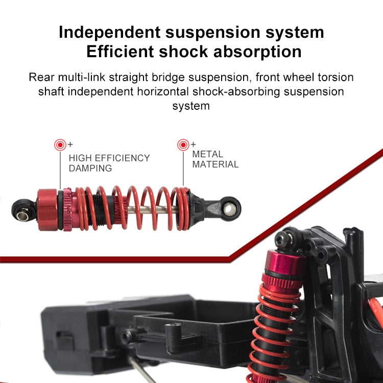 FY-08 Brushless Version 2.4G Remote Control Off-road Vehicle 1:12 Four-wheel Drive Short Truck High-speed Remote Control Car, EU Plug (Blue)