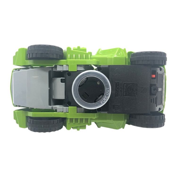 HG-882 Electric Dinosaur Deformation Car Toy Universal Light Music Toy (Green)