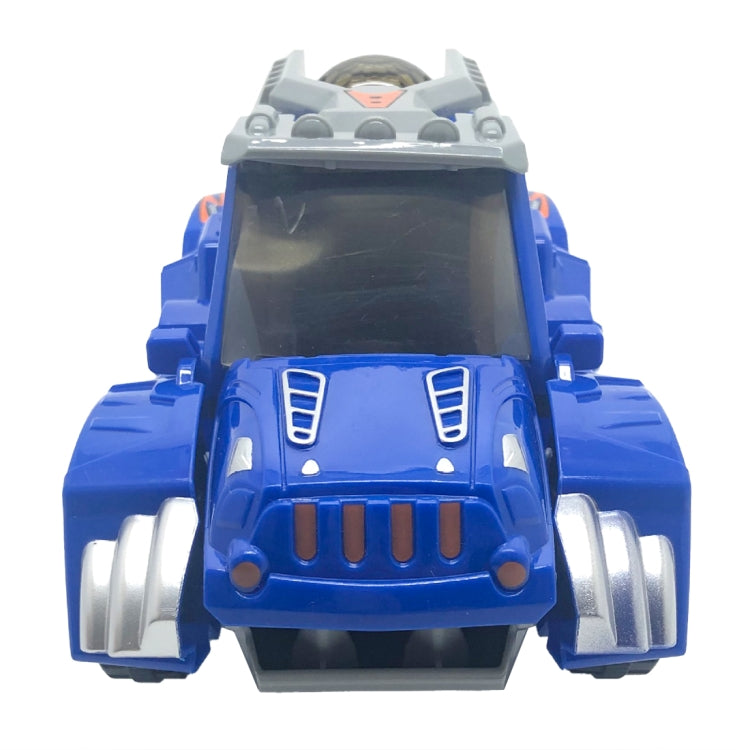 HG-882 Electric Dinosaur Deformation Car Toy Universal Light Music Toy (Blue)