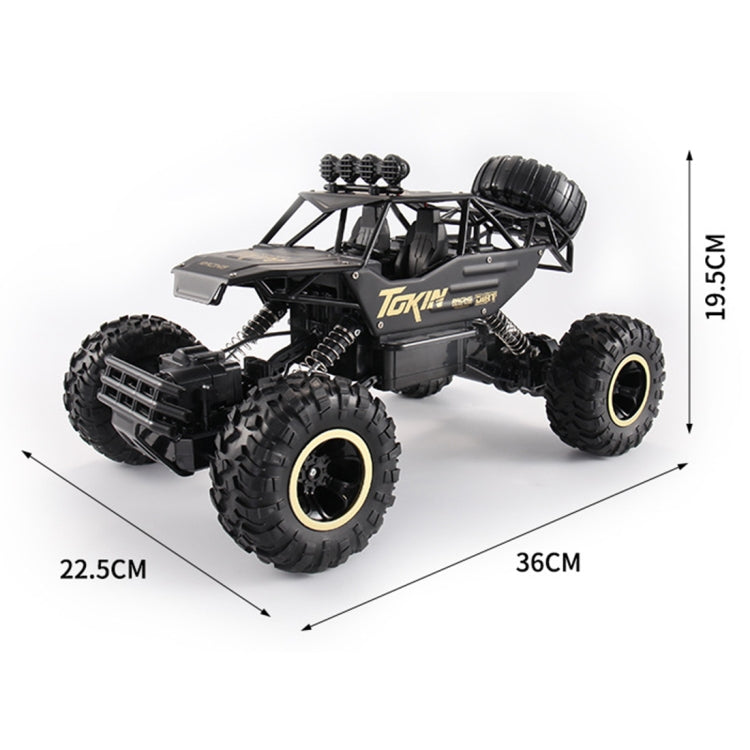 HD6026 1:12 Large Alloy Climbing Car Mountain Cross-country Four-wheel Drive Remote Control Car Toy, Size: 37cm(Black)
