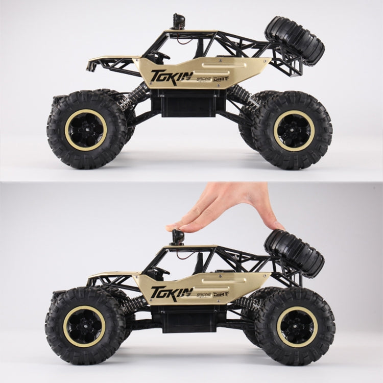 HD6026 1:12 Large Alloy Climbing Car Mountain Cross-country Four-wheel Drive Remote Control Car Toy, Size: 37cm(Gold)