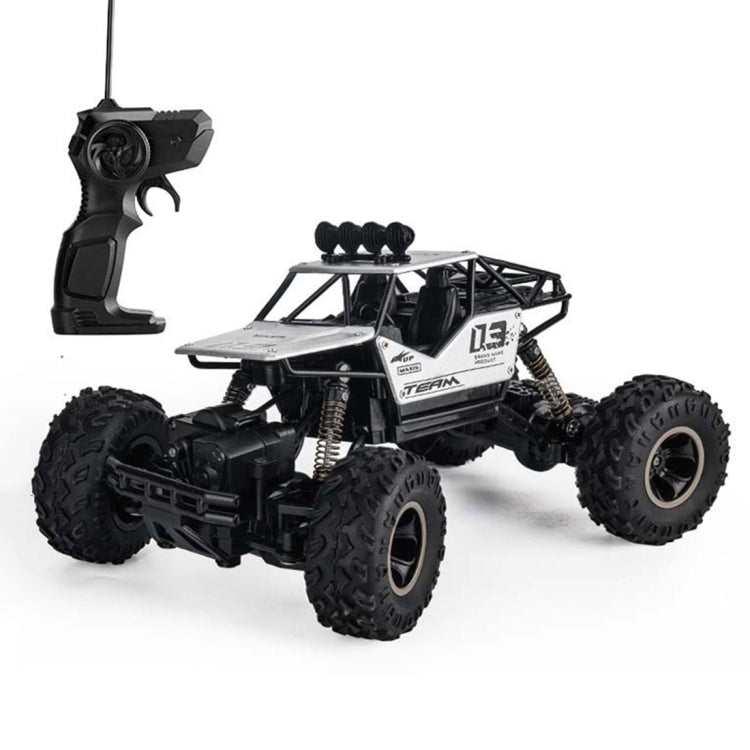 HD6026 1:16 Large Alloy Climbing Car Mountain Cross-country Four-wheel Drive Remote Control Car Toy, Size: 28cm(Silver)