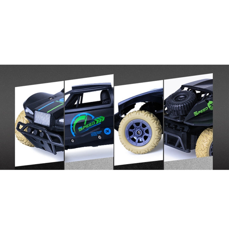 HD808 1:20 27Mhz Remote Control Short Truck High Speed Off-road Drifting Children Toy Car(Green)