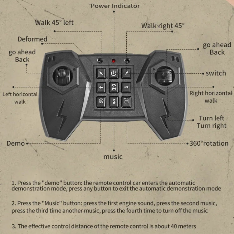YDJ-D876 Gesture Sensing RC Stunt Car (Blue)