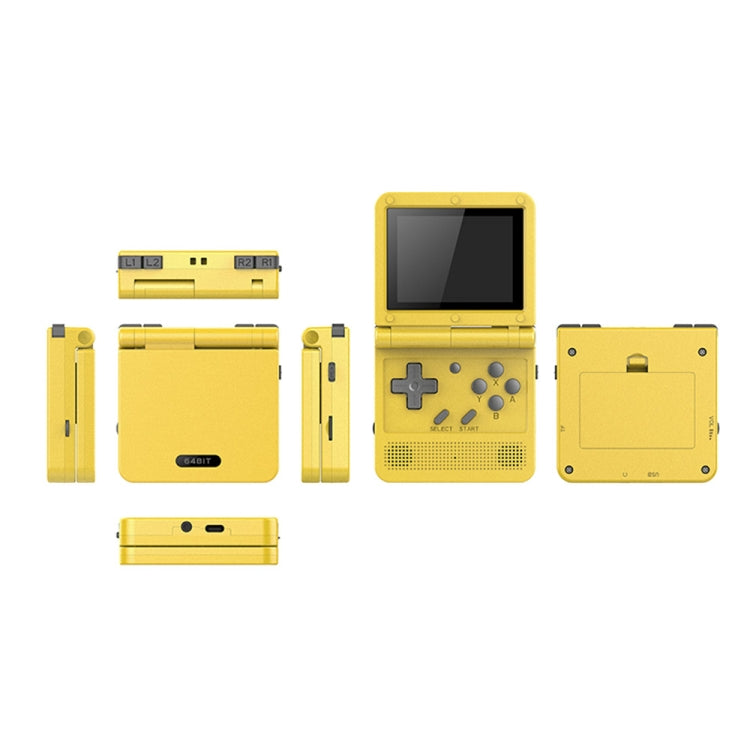 Powkiddy V90 3.0 inch IPS Screen 64-bit Retro Handheld Game Console with 16GB Memory (Yellow)