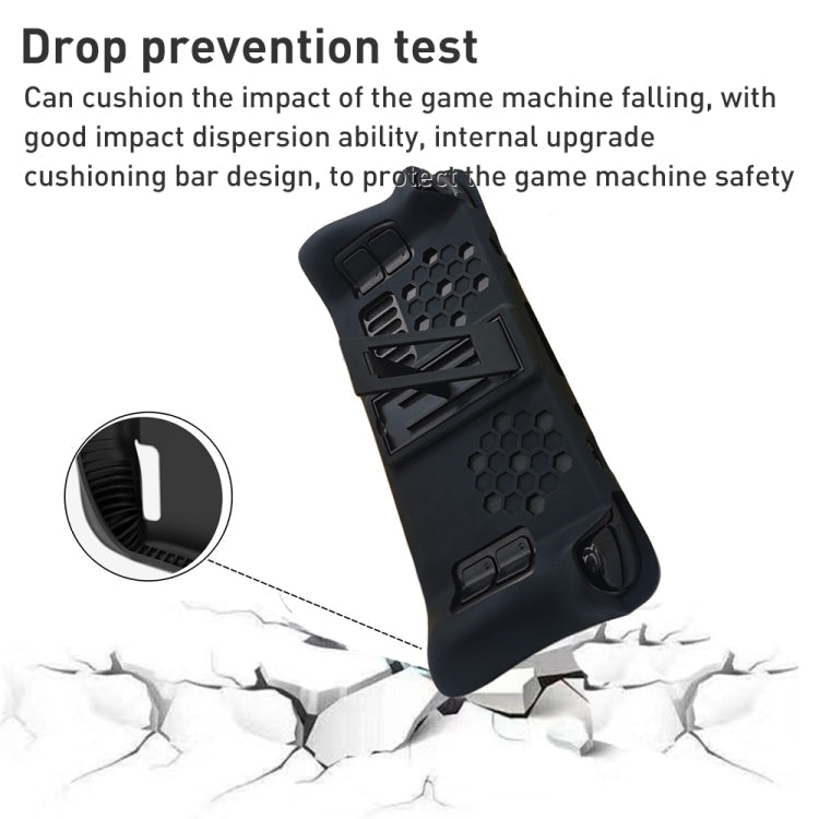 For Steam Deck Game Console Silicone Protective Case Set with Holder