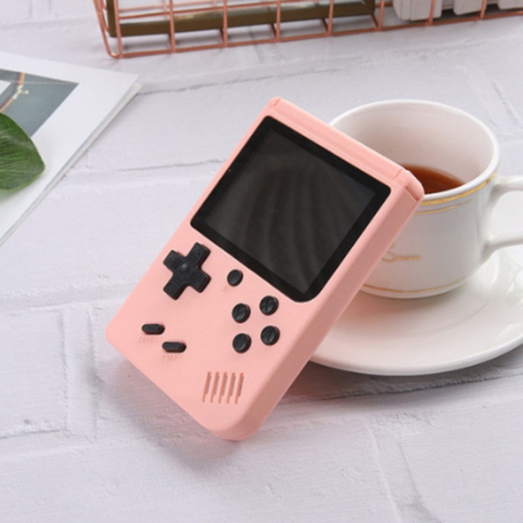 MK500 Macaron Mini Retro Classic Handheld Game Console for Kids Built-in 500 Games, Support AV Output(Pink)