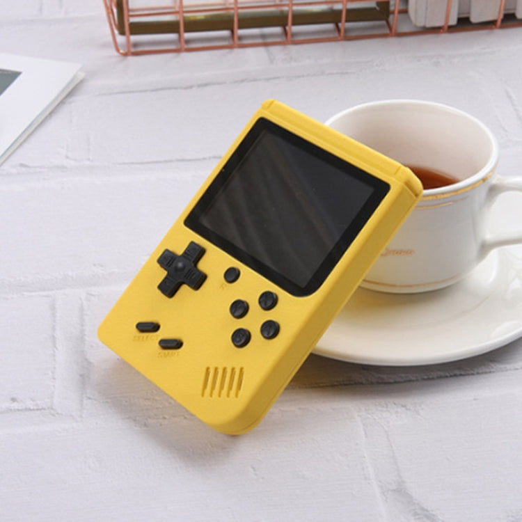 MK500 Macaron Mini Retro Classic Handheld Game Console for Kids Built-in 500 Games, Support AV Output(Yellow)