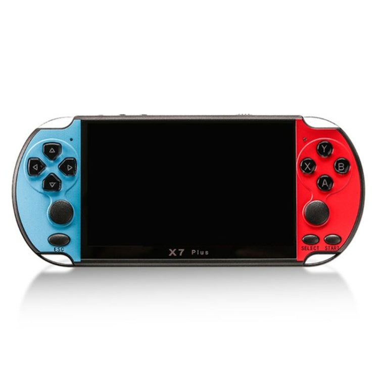 X7 Plus Retro Classic Games Handheld Game Console with 5.1 inch HD Screen & 8G Memory, Support MP4 / ebook(Blue + Red)