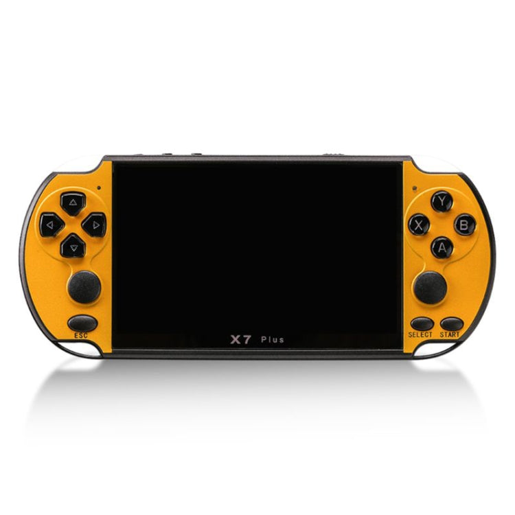 X7 Plus Retro Classic Games Handheld Game Console with 5.1 inch HD Screen & 8G Memory, Support MP4 / ebook(Yellow)