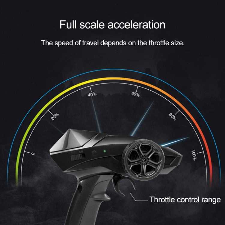 HELIWAY DM-1801 2.4GHz Four-way Remote Vehicle Toy Car with Remote Control(Black)