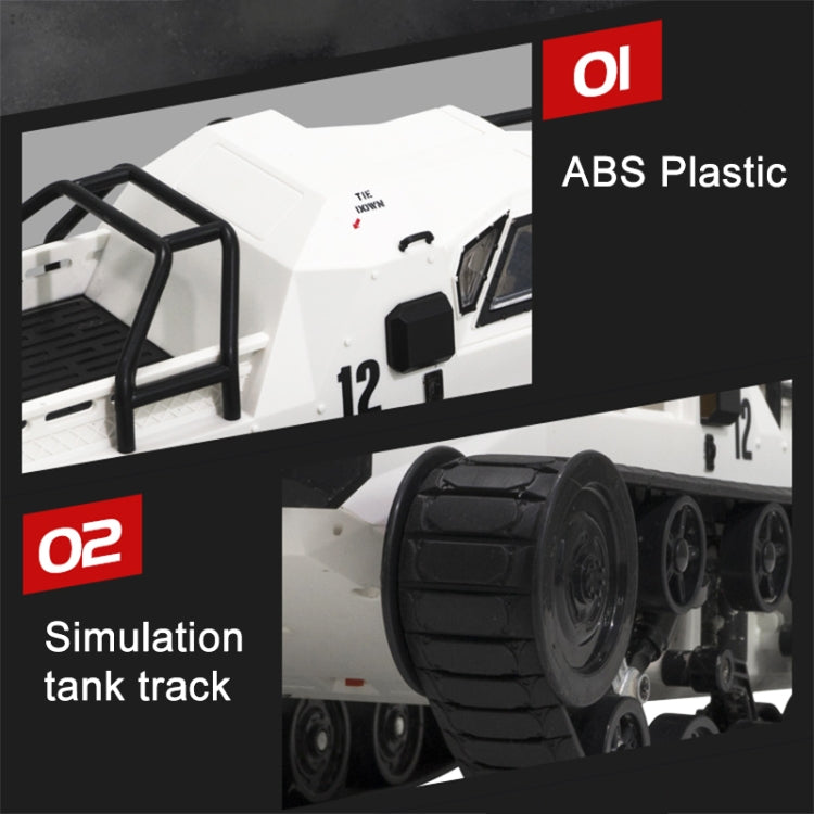 SG-1203 1:12 2.4G Simulation Remote Control EV Tracked Vehicle Tank Off-road Vehicle Model Car Toy (White)