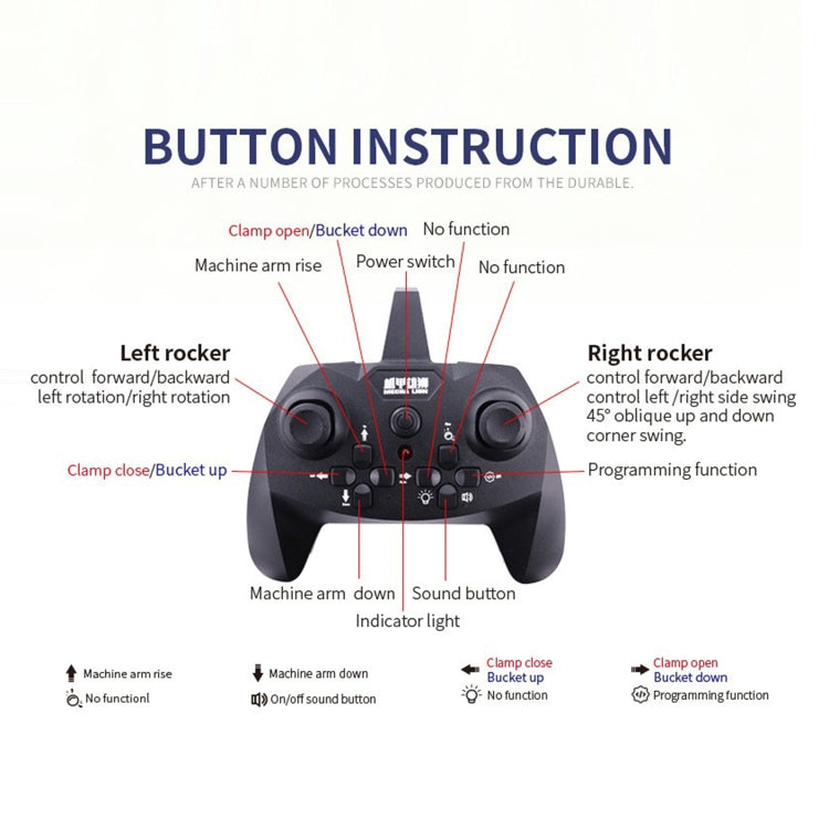 JJR/C JK02 Alloy Remote Control Engineering Car Excavator