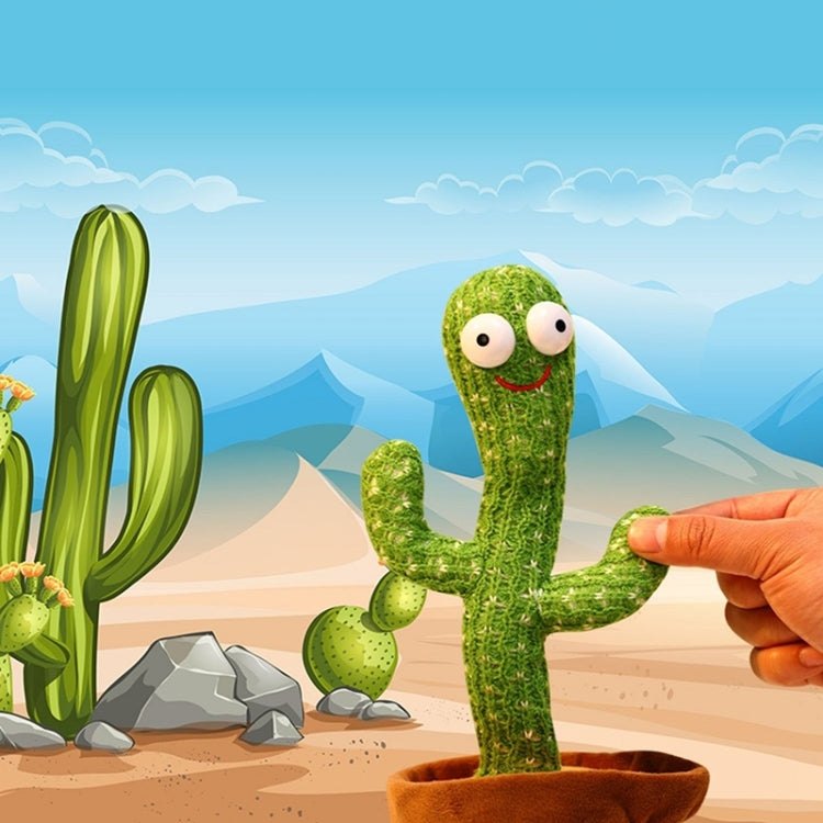 Electric Dancing Cactus Singing Holiday Gift Doll for Children with 120 English Songs