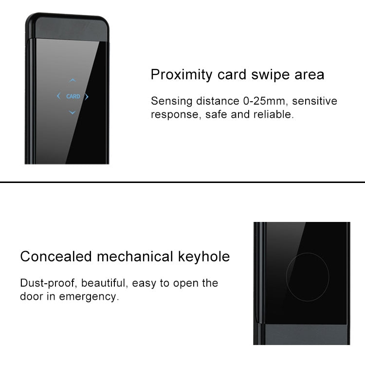 DPY-5634 Hotel IC Magnetic Card Induction Lock Electronic Door Lock(Black)