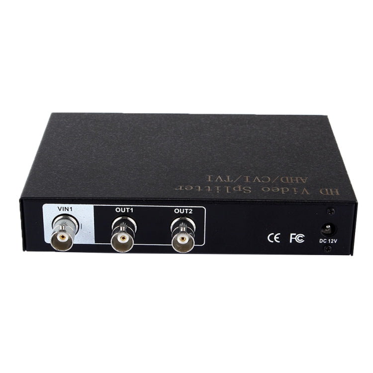 Coaxial AHD / CVI / TVI 1 into 2 Video Signal Splitter