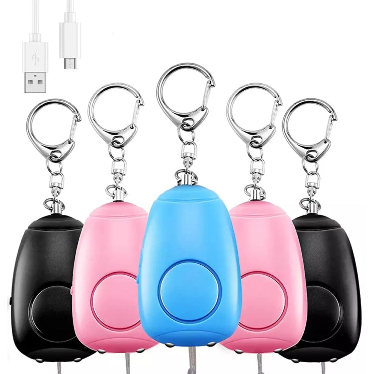 BJY-08 130dB Dual Bright LEDs Personal Alarm Women Self-Defense Alarm (Black)