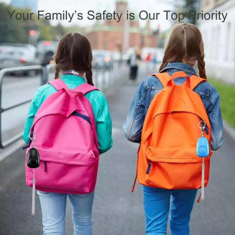 BJY-08 130dB Dual Bright LEDs Personal Alarm Women Self-Defense Alarm (Black)