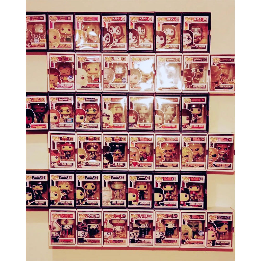 KUBBIE SLIM BLACK (1x7) - In Box Display Case for Funko Pops, Wall Mountable & Stackable Pop Shelf (Cardboard)