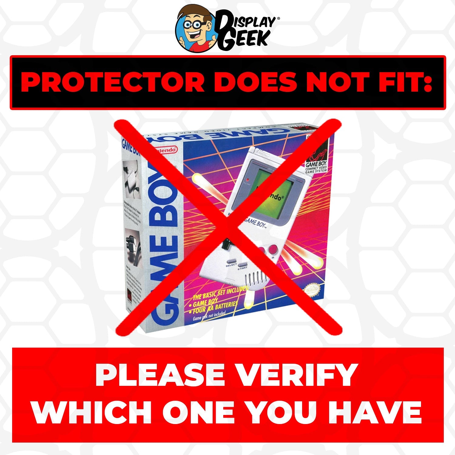 Acrylic Case for Nintendo Game Boy Original Video Game Console Box, 4mm thick, UV Resistant & Magnetic Slide Bottom