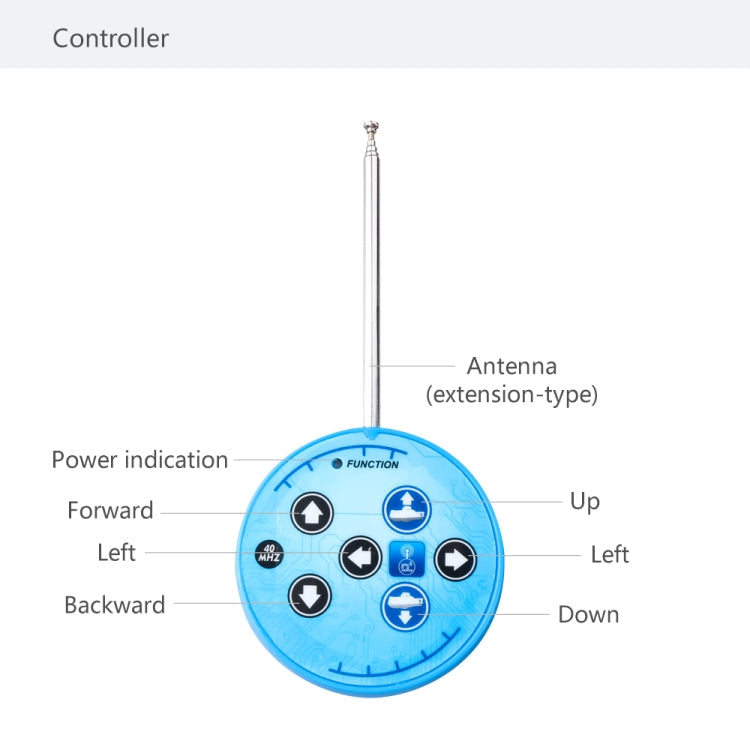 LSRC Mini USB Charging Remote Control Submarine Children Toy(Blue)