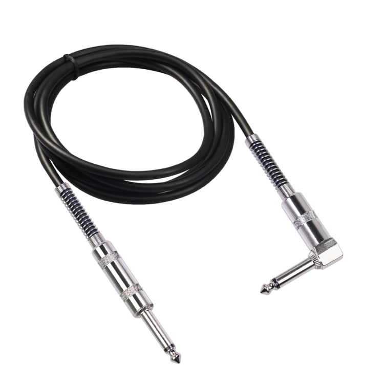 TC048SL 6.35mm Plug Straight to Elbow Electric Guitar Audio Cable, Cable Length:3m