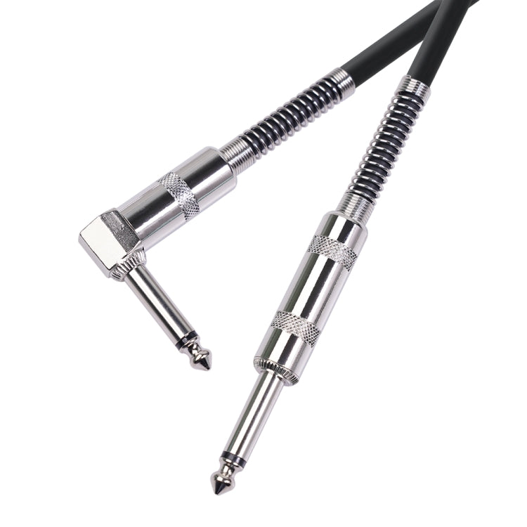 TC048SL 6.35mm Plug Straight to Elbow Electric Guitar Audio Cable, Cable Length:6m