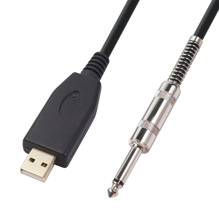 US48S USB to 6.35mm Electric Guitar Recording Cable, Cable Length:3m
