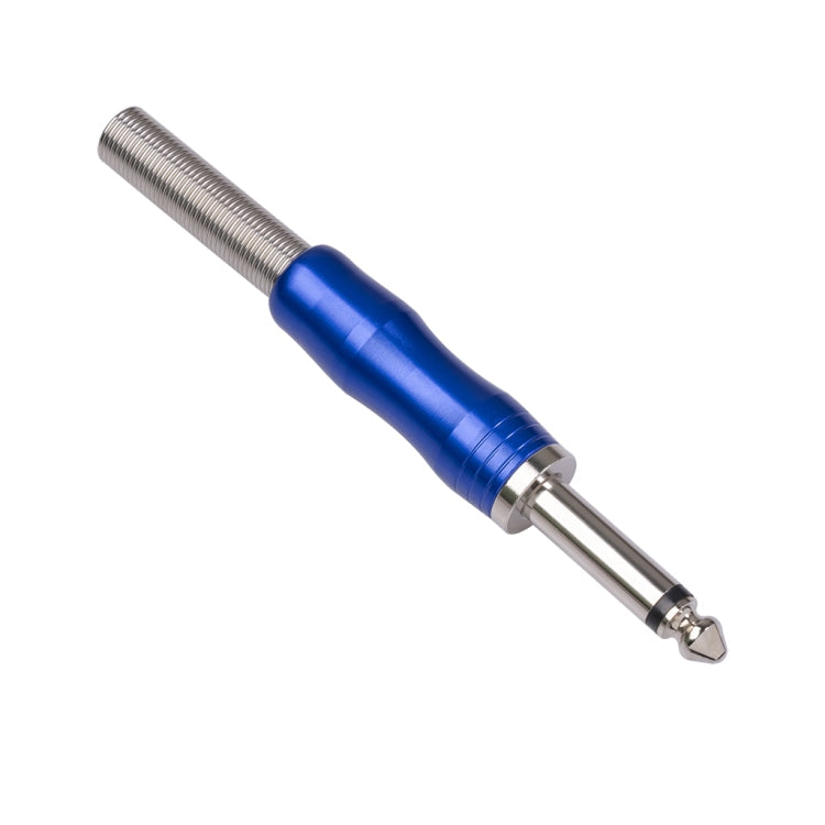 BLS01 DIY Soldering 6.35mm Mono Guitar Audio Cable Plug(Blue)