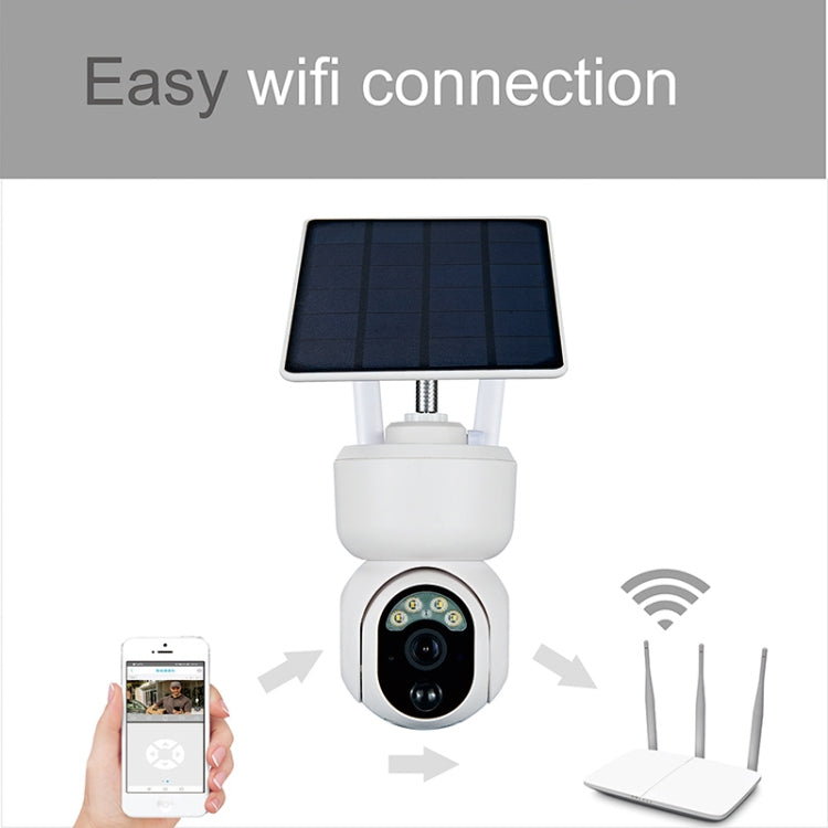 T24 1080P IP65 Waterproof Solar Smart PTZ Camera, Support Full-color Night Vision & Two-way Voice Intercom & AI Humanoid Detection Alarm, WiFi Version