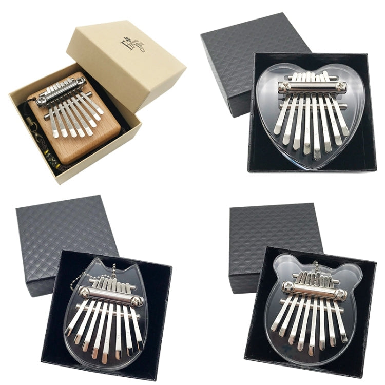 Mini 8 Tone Thumb Piano Kalimba Musical Instruments, Random Packaging(Acrylic Bear)