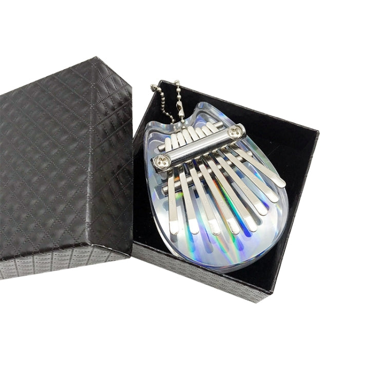 Mini Dazzle Acrylic 8 Tone Thumb Piano Kalimba Musical Instruments(Chinchilla)