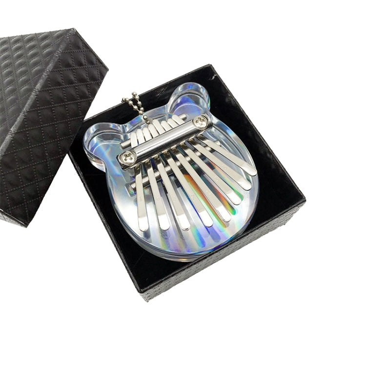 Mini Dazzle Acrylic 8 Tone Thumb Piano Kalimba Musical Instruments(Bear)