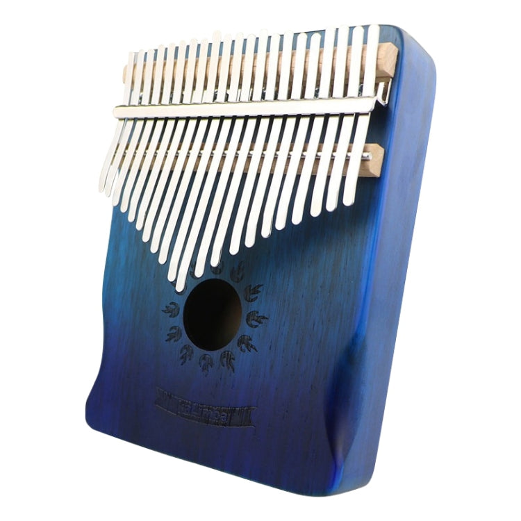 21 Tone Acacia Wood Thumb Piano Kalimba Musical Instruments(Aurora Blue-Sun)