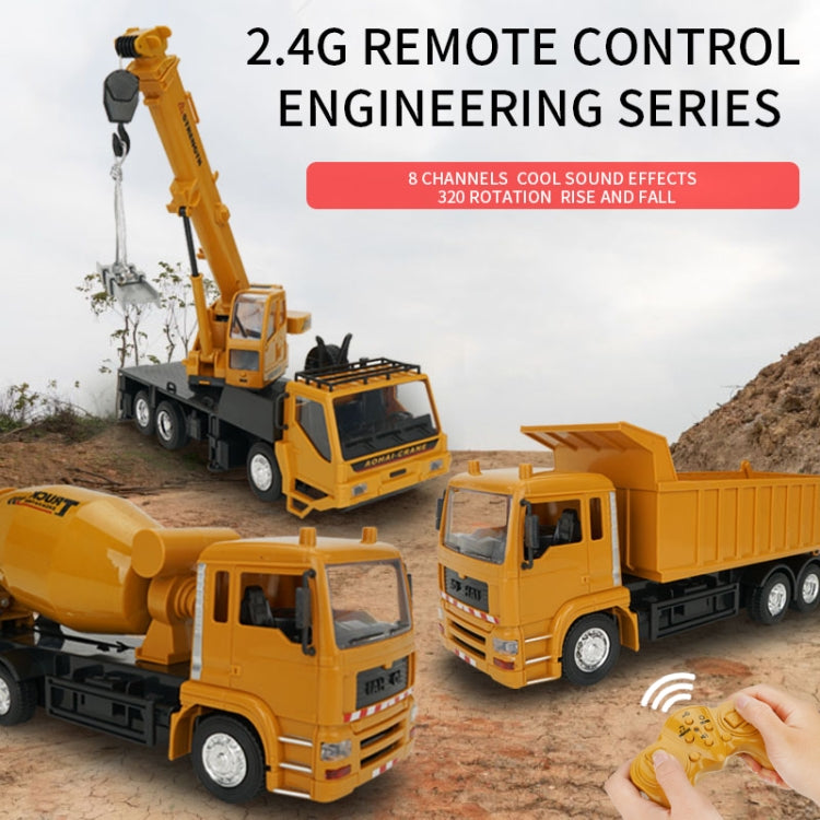 MoFun 3825 2.4G 10-channel Remote Control Simulation Engineering Vehicle, Style:Mixer Truck