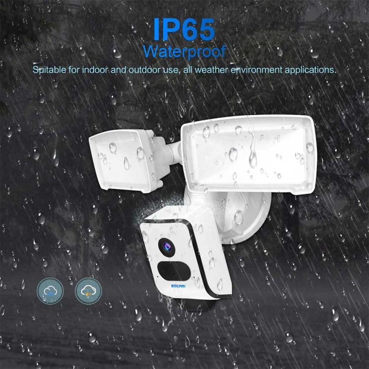 ESCAM QF612 3MP WiFi IP Camera & Floodlight, Support Night Vision / PIR Detection(EU Plug)