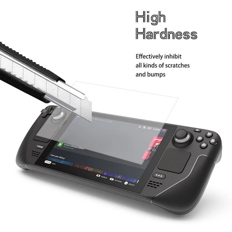 50 PCS 0.26mm 9H 2.5D Tempered Glass Film For Steam Deck Game Console