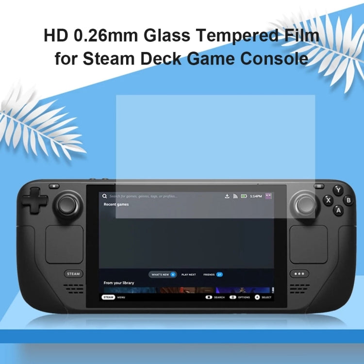 50 PCS 0.26mm 9H 2.5D Tempered Glass Film For Steam Deck Game Console