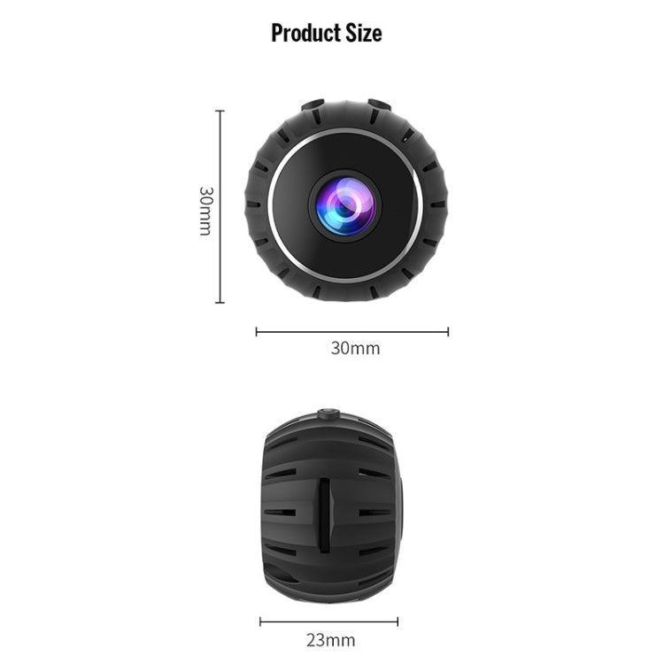 X10 HD Infrared Night Vision Mini WiFi Camera With Base(Black)