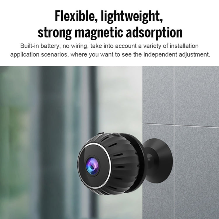 X10 HD Infrared Night Vision Mini WiFi Camera With Base(Black)