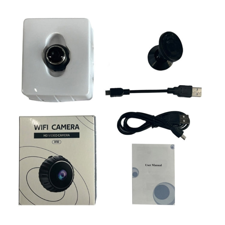X10 HD Infrared Night Vision Mini WiFi Camera With Base(Black)