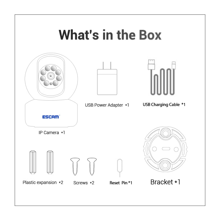 ESCAM QF005 4MP Indoor HD WiFi Pan-tilt Camera, Support Motion Detection / Two-way Audio / Night Vision(UK Plug)