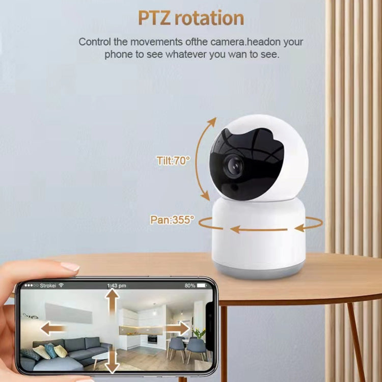 YT51 1920x1080 Home Wireless Camera, Support Infrared Night Vision / Voice Intercom, without Temperature and Humidity Sensor, US Plug(White)