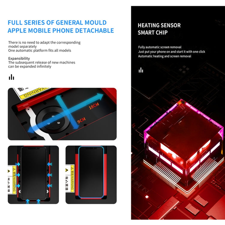 TBK 288  Built-in Pump Vacuum Automatic Intelligent Control Screen Removal Tool, US Plug