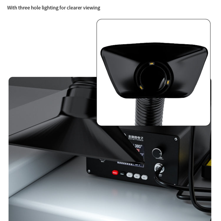 TBK D-201 2 in 1 Intelligent Constant Temperature Soldering Iron With Solder Smoking Absorber Tool, US Plug