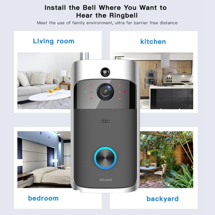 M3 720P Smart WIFI Ultra Low Power Video Visual Doorbell With Ding Dong Version(UK Plug)